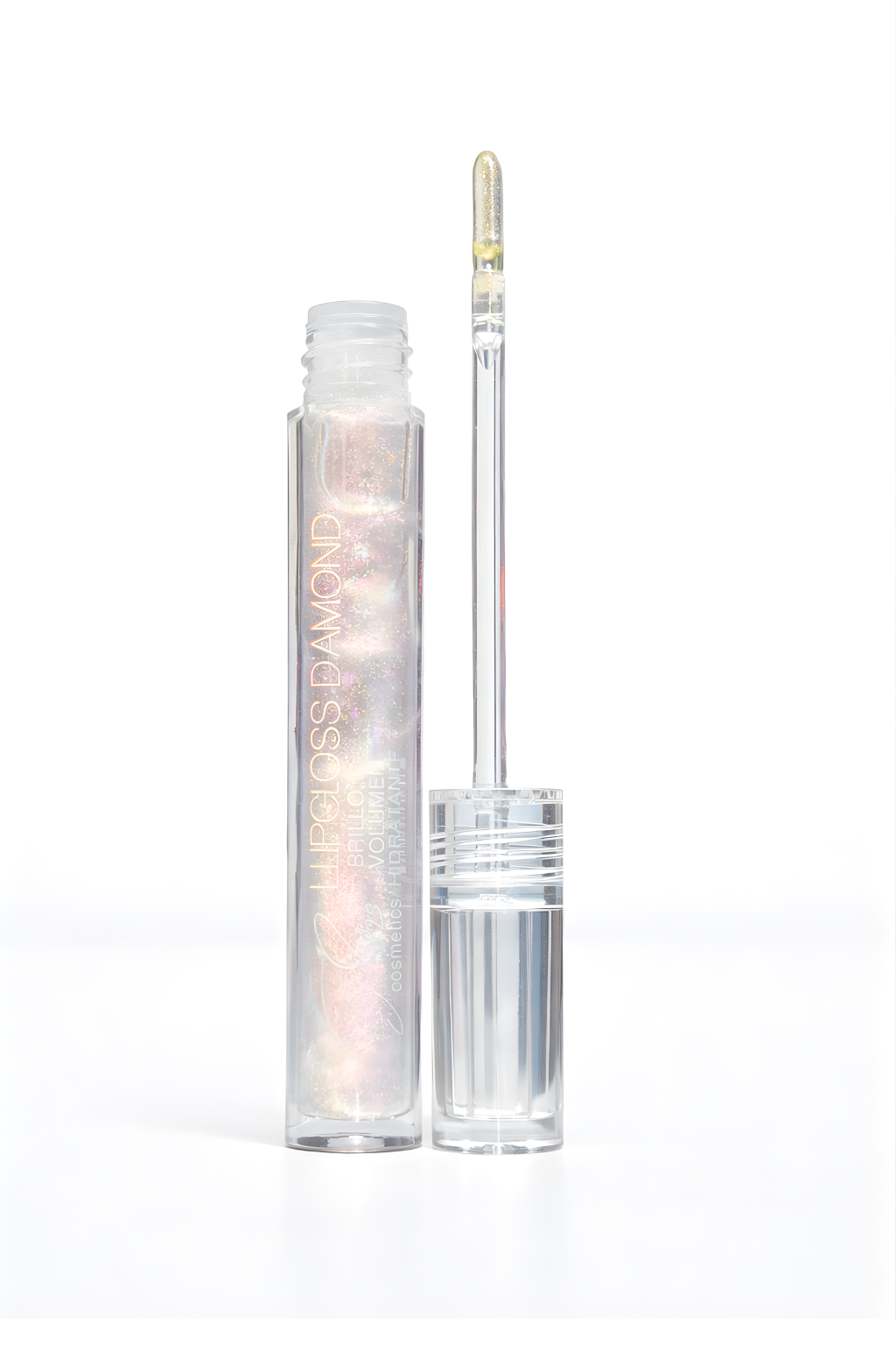 Gloss Diamond Glow ✨ Brillo con Glitter + Efecto Labios Jugosos