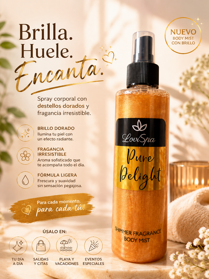 ✨ Pure Delight – Bruma Corporal Iluminadora con Shimmer ✨