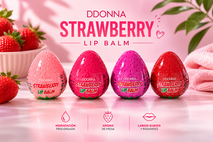 🍓 Bálsamo Labial Hidratante de Fresa – Strawberry Lip Balm