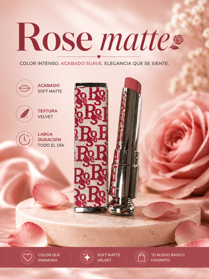 Labial Velvet Golden Rose – Acabado Suave
