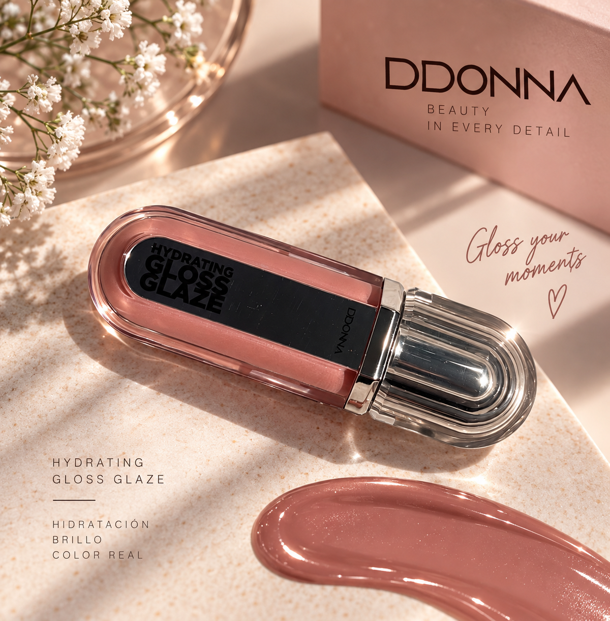 Gloss Hidratante Lip Shine Efecto Brillo y Volumen – D'Donna