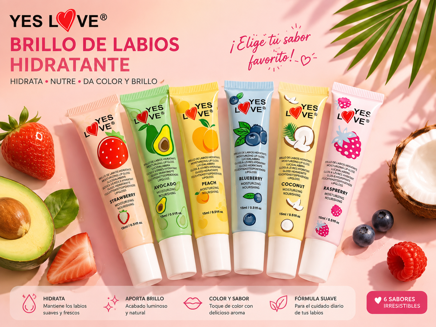 Lip Gloss Hidratante Fruity Love