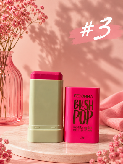 Blush Pop DDONNA 3 en 1 | Stick para Labios, Mejillas y Ojos | Waterproof